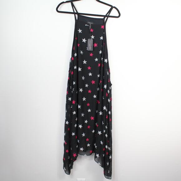 Rag & Bone Sonny Black Silk Chiffon Star-Print Dress - Picture 5 of 12